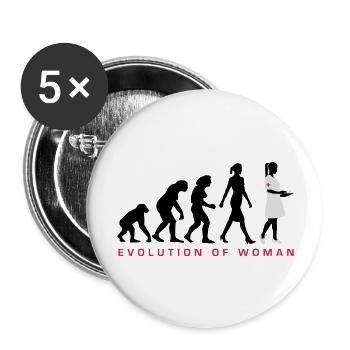 evolution_krankenschwester_122012_c_3c - Buttons groß 56 mm (5er Pack) - Weiß - Vorne