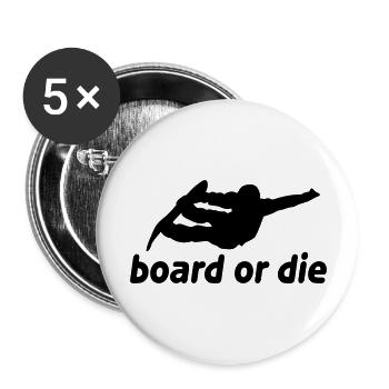 board or die - Buttons groß 56 mm (5er Pack) - Weiß - Vorne