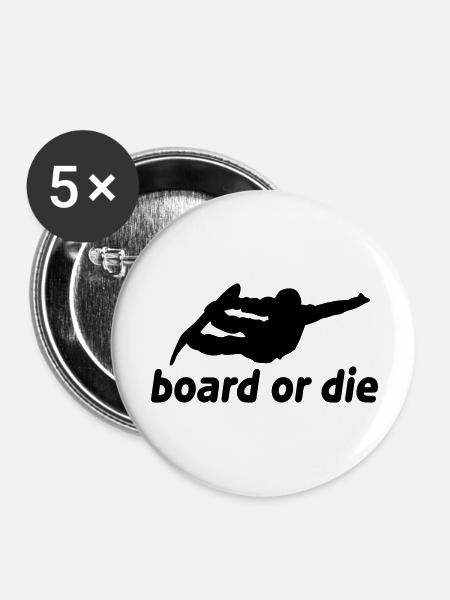 board or die - Buttons groß 56 mm (5er Pack) - Weiß