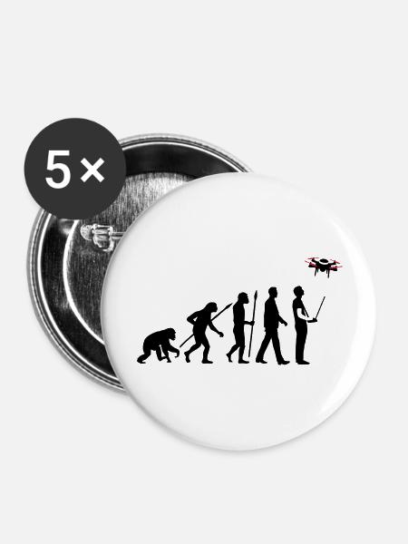 Evolution Modellflieger Drohne 4 Propeller - Buttons groß 56 mm (5er Pack) - Weiß