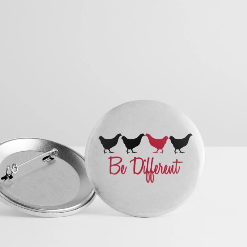 Be Different Hhs mit Text Buttons large 2.2''/56 mm (5-pack)