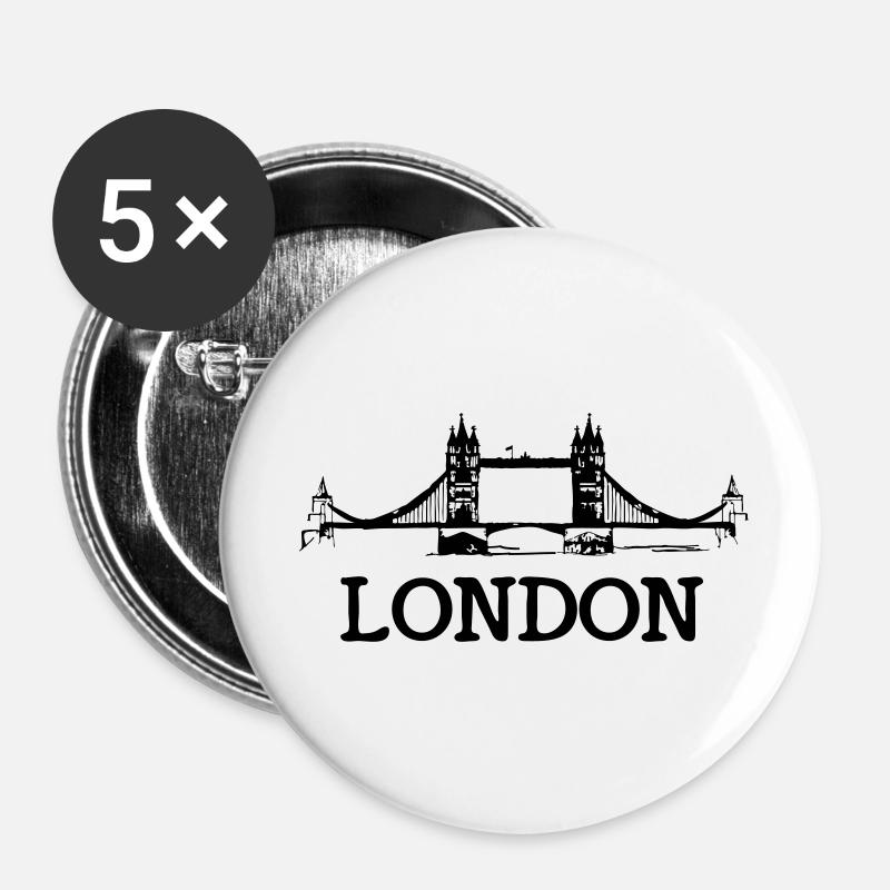 london - Buttons large 2.2''/56 mm (5-pack) - white