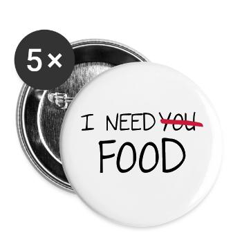 Food - Buttons large 2.2''/56 mm (5-pack) - white - Front