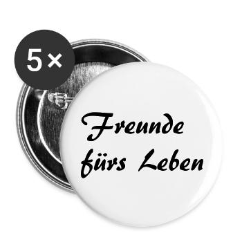 Freunde fürs Leben - Buttons groß 56 mm (5er Pack) - Weiß - Vorne