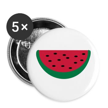 Melone - Buttons groß 56 mm (5er Pack) - Weiß - Vorne