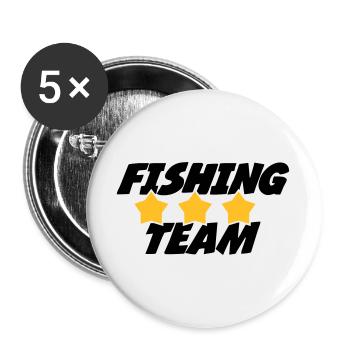 Fishing Team - Buttons large 2.2''/56 mm (5-pack) - white - Front