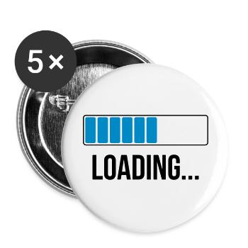 Loading... [Custom it !] - Lot de 5 grands badges (56 mm) - blanc - Devant