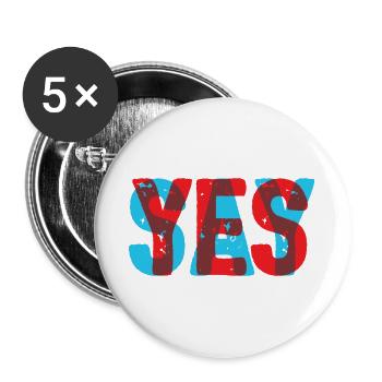 Say Yes! - Buttons large 2.2''/56 mm (5-pack) - white - Front