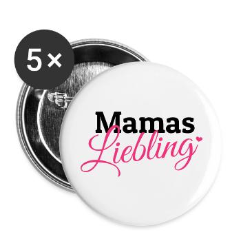 Mamas Liebling - Buttons groß 56 mm (5er Pack) - Weiß - Vorne