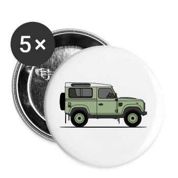 Defender 90 - Buttons large 2.2''/56 mm (5-pack) - white - Front