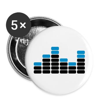 music - Buttons large 2.2''/56 mm (5-pack) - white - Front