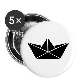 papierboot_01 - Buttons large 2.2''/56 mm (5-pack) - white - Front