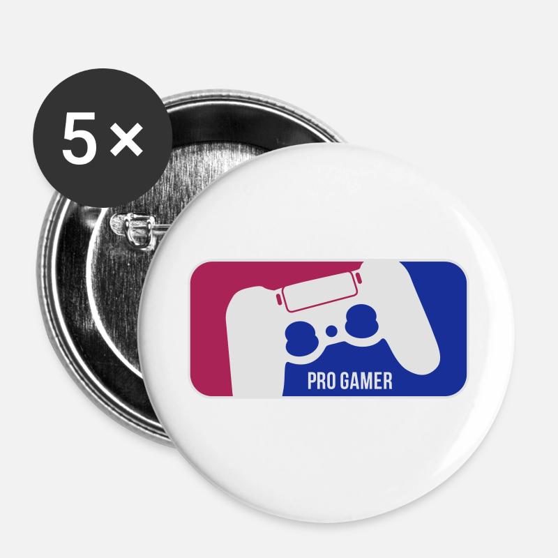 pro gamer - Buttons large 2.2''/56 mm (5-pack) - white