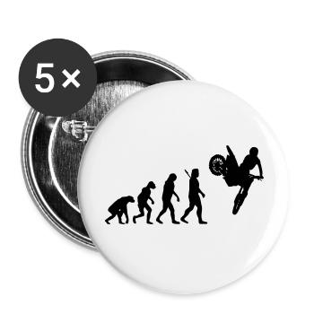 Evolution Moto Cross - Buttons groß 56 mm (5er Pack) - Weiß - Vorne