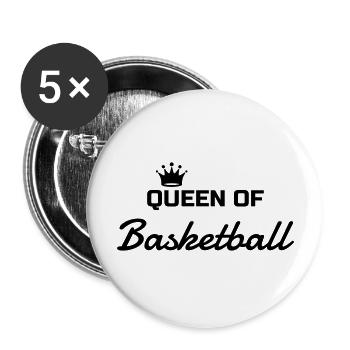 Basketball - Basket ball - Basket-ball - Baskette - Buttons large 2.2''/56 mm (5-pack) - white - Front
