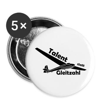 talent statt gleitzahl ka8 - Buttons groß 56 mm (5er Pack) - Weiß - Vorne