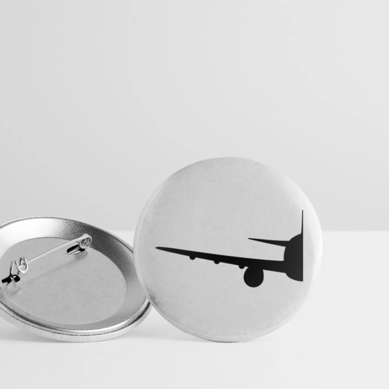 Half half split front front airplane fly pilot mac Buttons large 2.2''/56 mm (5-pack)