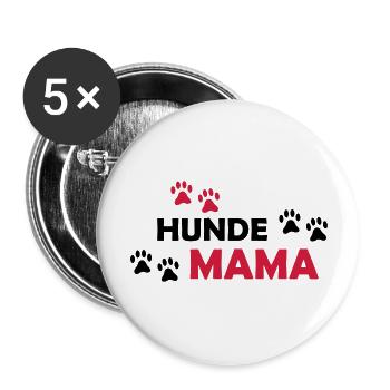 hunde_mama_002 - Buttons groß 56 mm (5er Pack) - Weiß - Vorne