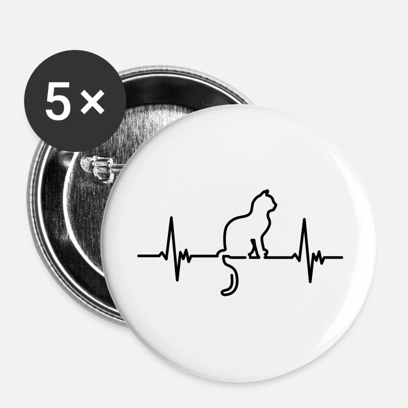 cat - Buttons large 2.2''/56 mm (5-pack) - white