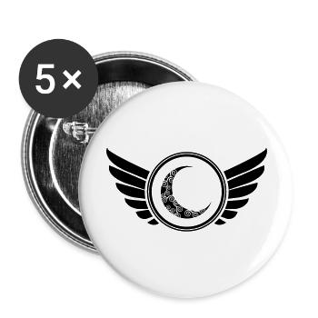 mond_wappen_001 - Lot de 5 grands badges (56 mm) - blanc - Devant