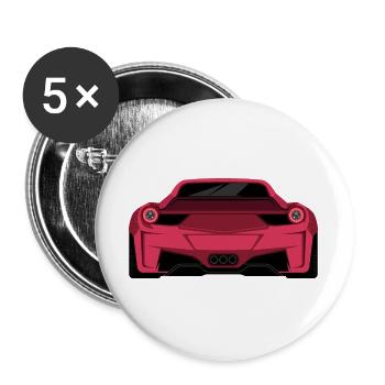 rocket bunny liberty walk super car Auto speed - Buttons groß 56 mm (5er Pack) - Weiß - Vorne