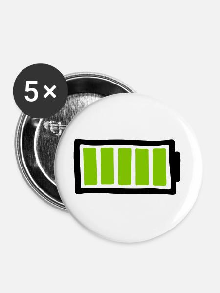 battery - Buttons large 2.2''/56 mm (5-pack) - white