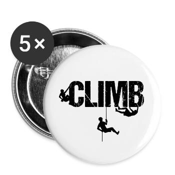 Climbing, sport, climb, climbing, hobby, bouldering - Buttons large 2.2''/56 mm (5-pack) - white - Front