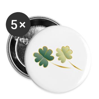 le bonheur - Lot de 5 grands badges (56 mm) - blanc - Devant