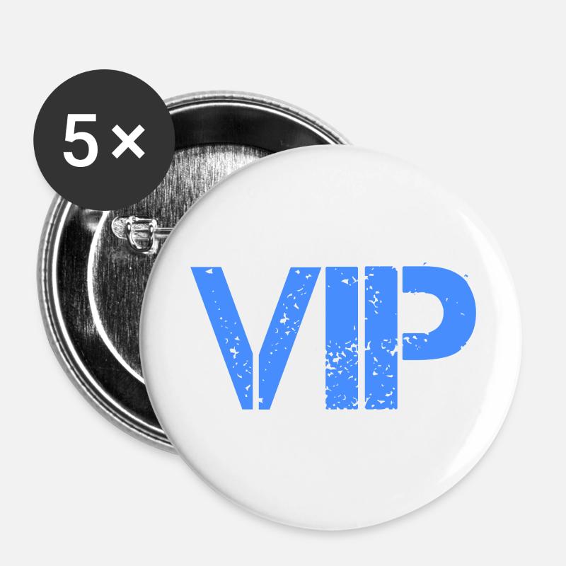 Vip - Buttons large 2.2''/56 mm (5-pack) - white