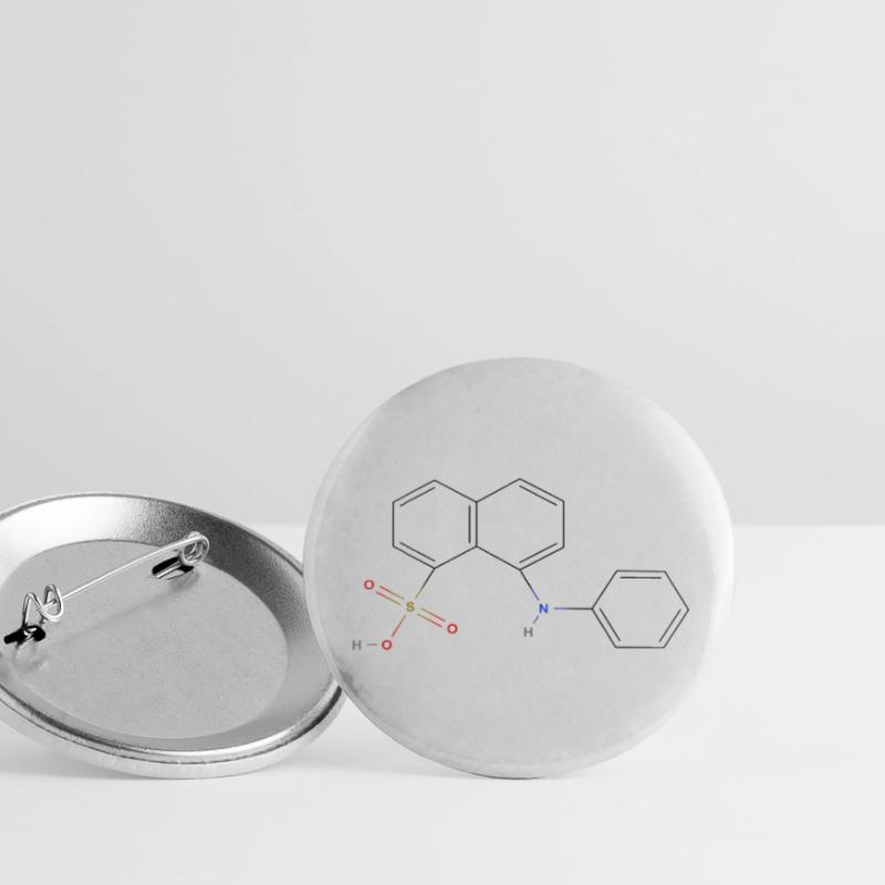 Lipase Molecule - Colored Structural Formula Buttons large 2.2''/56 mm (5-pack)