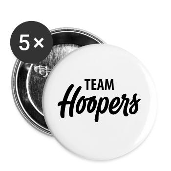 Team Hoopers Agility Dog Sport - Buttons large 2.2''/56 mm (5-pack) - white - Front
