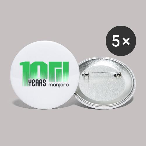 10 years Manjaro black - Buttons large 2.2''/56 mm (5-pack)