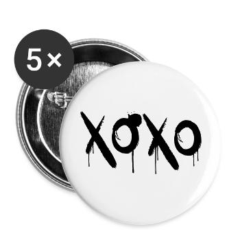 xoxo 1 - Buttons groß 56 mm (5er Pack) - Weiß - Vorne