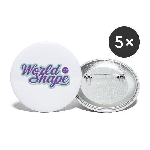 World of Shape logo - Stora knappar 56 mm (5-pack)