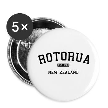 New Zealand - Rotorua - Kiwi - Maori - Neuseeland - Buttons groß 56 mm (5er Pack) - Weiß - Vorne