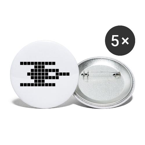 Spaceinvader Ship - Buttons groß 56 mm (5er Pack)