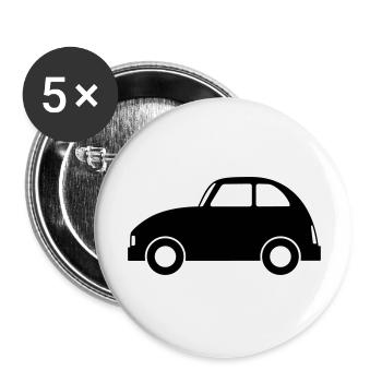 Car - Buttons large 2.2''/56 mm (5-pack) - white - Front