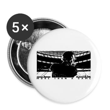 Plus qu’un jeu – Football Passion Design - Lot de 5 grands badges (56 mm) - blanc - Devant