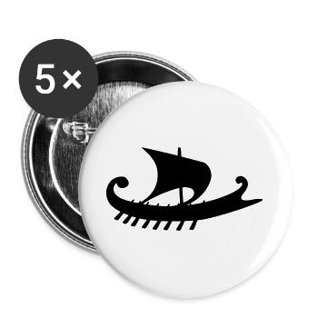 Empuriabrava - Buttons groß 56 mm (5er Pack) - Weiß - Vorne