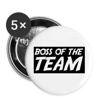 Patron de l’équipe - Lot de 5 grands badges (56 mm) - blanc - Devant