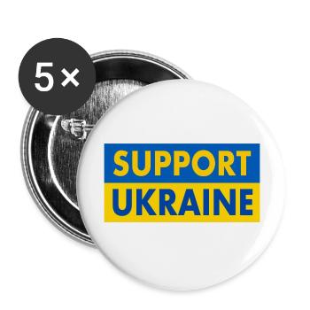 Support ukraine - Buttons large 2.2''/56 mm (5-pack) - white - Front