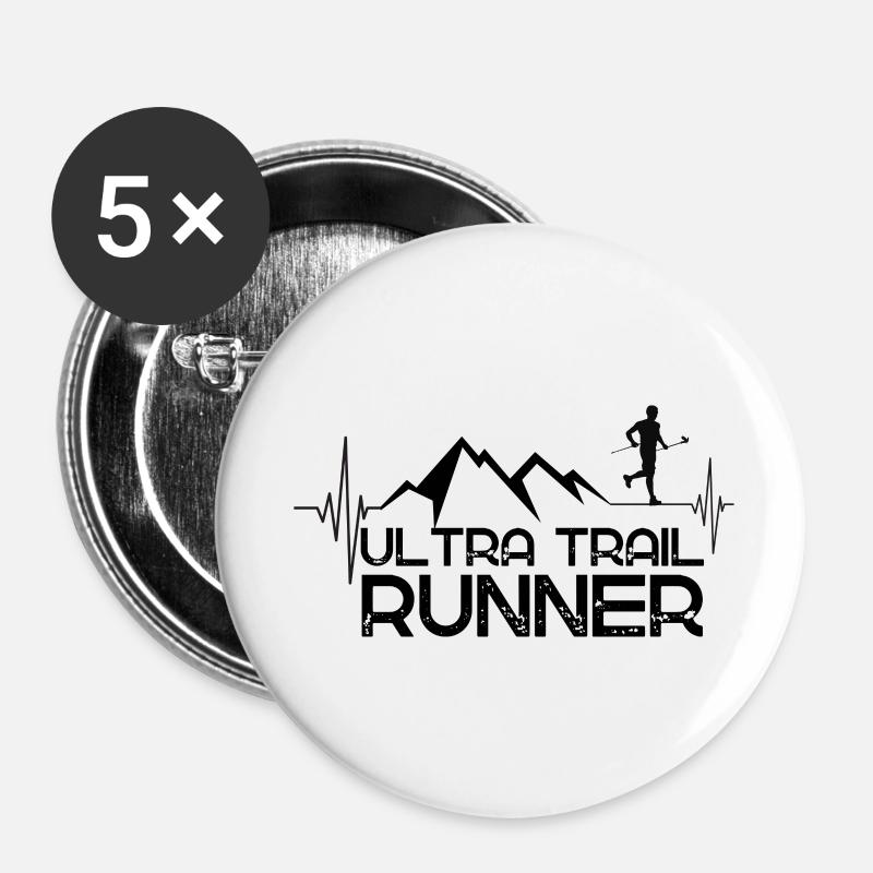 Ultra Trail Runner - Buttons large 2.2''/56 mm (5-pack) - white