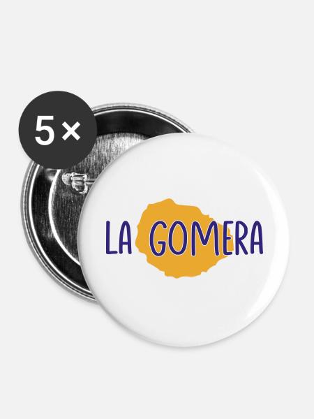 La Gomera - Buttons groß 56 mm (5er Pack) - Weiß