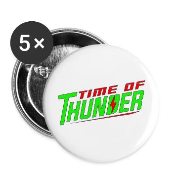 GREEN POWER - Buttons groß 56 mm (5er Pack) - Weiß - Vorne
