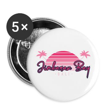 Jimbaran Bay Bali - Buttons groß 56 mm (5er Pack) - Weiß - Vorne