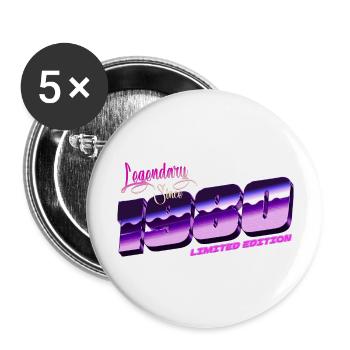 LEGENDARY SINCE 1980 - Lot de 5 grands badges (56 mm) - blanc - Devant