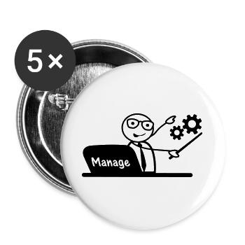 Manage Office laptop - Buttons large 2.2''/56 mm (5-pack) - white - Front