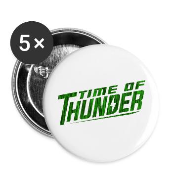 GREEN POWER - Buttons groß 56 mm (5er Pack) - Weiß - Vorne