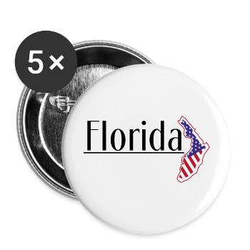 FLORIDA - Lot de 5 grands badges (56 mm) - blanc - Devant