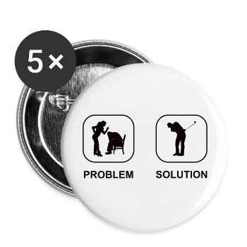 Golf Golf Club Saying Golf Ball Golfer - Buttons large 2.2''/56 mm (5-pack) - white - Front